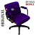 Cadeira Design Office Eames Signature Diretor Black com Rodinhas Anti Risco - Capa em Madeira - Roxo - Imagem 5