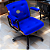 Cadeira Design Office Eames Signature Diretor Black com Rodinhas Anti Risco - Capa em Madeira - Azul Royal - Imagem 1