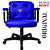 Cadeira Design Office Eames Signature Diretor Black com Rodinhas Anti Risco - Capa em Madeira - Azul Royal - Imagem 4