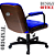 Cadeira Design Office Eames Signature Diretor Black com Rodinhas Anti Risco - Capa em Madeira - Azul Royal - Imagem 5