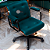 Cadeira Design Office Eames Signature Diretor Black com Rodinhas Anti Risco - Capa em Madeira - Verde - Imagem 1