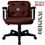 Cadeira Design Office Eames Signature Diretor Black com Rodinhas Anti Risco - Capa em Madeira - Vermelho Vinho - Imagem 3