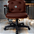 Cadeira Design Office Eames Signature Diretor Black com Rodinhas Anti Risco - Capa em Madeira - Vermelho Vinho - Imagem 2
