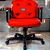 Cadeira Design Office Eames Signature Diretor Black com Rodinhas Anti Risco - Capa em Madeira - Vermelho - Imagem 1