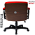 Cadeira Design Office Eames Signature Diretor Black com Rodinhas Anti Risco - Capa em Madeira - Vermelho - Imagem 6
