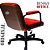 Cadeira Design Office Eames Signature Diretor Black com Rodinhas Anti Risco - Capa em Madeira - Vermelho - Imagem 5