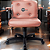 Cadeira Design Office Eames Signature Diretor Black com Rodinhas Anti Risco - Capa em Madeira - Vermelho Telha - Imagem 2
