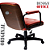 Cadeira Design Office Eames Signature Diretor Black com Rodinhas Anti Risco - Capa em Madeira - Vermelho Telha - Imagem 5