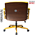 Cadeira Design Office Eames Signature Diretor Dourada com Rodinhas Anti Risco - Capa em Madeira - Amarelo - Imagem 5
