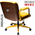 Cadeira Design Office Eames Signature Diretor Dourada com Rodinhas Anti Risco - Capa em Madeira - Amarelo - Imagem 6