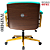 Cadeira Design Office Eames Signature Diretor Dourada com Rodinhas Anti Risco - Capa em Madeira - Verde Água - Imagem 5