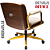 Cadeira Design Office Eames Signature Diretor Dourada com Rodinhas Anti Risco - Capa em Madeira - Bege - Imagem 6