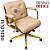 Cadeira Design Office Eames Signature Diretor Dourada com Rodinhas Anti Risco - Capa em Madeira - Bege - Imagem 4
