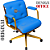 Cadeira Design Office Eames Signature Diretor Dourada com Rodinhas Anti Risco - Capa em Madeira - Azul Bebê - Imagem 6