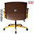 Cadeira Design Office Eames Signature Diretor Dourada com Rodinhas Anti Risco - Capa em Madeira - Branco - Imagem 5