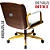 Cadeira Design Office Eames Signature Diretor Dourada com Rodinhas Anti Risco - Capa em Madeira - Branco - Imagem 6