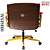 Cadeira Design Office Eames Signature Diretor Dourada com Rodinhas Anti Risco - Capa em Madeira - Rosa Claro - Imagem 5
