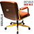 Cadeira Design Office Eames Signature Diretor Dourada com Rodinhas Anti Risco - Capa em Madeira - Caramelo - Imagem 5