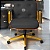 DUPLICADO - Cadeira Design Office Eames Signature Diretor Dourada com Rodinhas Anti Risco - Capa em Madeira - Caramelo - Imagem 1
