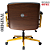 DUPLICADO - Cadeira Design Office Eames Signature Diretor Dourada com Rodinhas Anti Risco - Capa em Madeira - Caramelo - Imagem 6