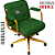 Cadeira Design Office Eames Signature Diretor Dourada com Rodinhas Anti Risco - Capa em Madeira - Verde Escuro - Imagem 4