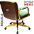 DUPLICADO - Cadeira Design Office Eames Signature Diretor Dourada com Rodinhas Anti Risco - Capa em Madeira - Verde Escuro - Imagem 5
