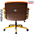Cadeira Design Office Eames Signature Diretor Dourada com Rodinhas Anti Risco - Capa em Madeira - Laranja - Imagem 6