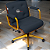 DUPLICADO - Cadeira Design Office Eames Signature Diretor Dourada com Rodinhas Anti Risco - Capa em Madeira - Laranja - Imagem 2