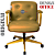 DUPLICADO - Cadeira Design Office Eames Signature Diretor Dourada com Rodinhas Anti Risco - Capa em Madeira - Marrom - Imagem 3