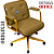 DUPLICADO - Cadeira Design Office Eames Signature Diretor Dourada com Rodinhas Anti Risco - Capa em Madeira - Marrom - Imagem 4