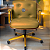 DUPLICADO - Cadeira Design Office Eames Signature Diretor Dourada com Rodinhas Anti Risco - Capa em Madeira - Marrom - Imagem 1