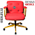 DUPLICADO - Cadeira Design Office Eames Signature Diretor Dourada com Rodinhas Anti Risco - Capa em Madeira - Amarelo Mostarda - Imagem 3