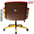 DUPLICADO - Cadeira Design Office Eames Signature Diretor Dourada com Rodinhas Anti Risco - Capa em Madeira - Amarelo Mostarda - Imagem 6