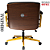 Cadeira Design Office Eames Signature Diretor Dourada com Rodinhas Anti Risco - Capa em Madeira - Preto - Imagem 6