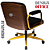Cadeira Design Office Eames Signature Diretor Dourada com Rodinhas Anti Risco - Capa em Madeira - Preto - Imagem 5