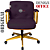 DUPLICADO - Cadeira Design Office Eames Signature Diretor Dourada com Rodinhas Anti Risco - Capa em Madeira - Preto - Imagem 3
