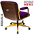 DUPLICADO - Cadeira Design Office Eames Signature Diretor Dourada com Rodinhas Anti Risco - Capa em Madeira - Preto - Imagem 5