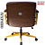 DUPLICADO - Cadeira Design Office Eames Signature Diretor Dourada com Rodinhas Anti Risco - Capa em Madeira - Preto - Imagem 6