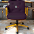 DUPLICADO - Cadeira Design Office Eames Signature Diretor Dourada com Rodinhas Anti Risco - Capa em Madeira - Preto - Imagem 1