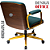 Cadeira Design Office Eames Signature Diretor Dourada com Rodinhas Anti Risco - Capa em Madeira - Verde - Imagem 5