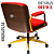Cadeira Design Office Eames Signature Diretor Dourada com Rodinhas Anti Risco - Capa em Madeira - Vermelho - Imagem 5