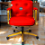 Cadeira Design Office Eames Signature Diretor Dourada com Rodinhas Anti Risco - Capa em Madeira - Vermelho - Imagem 1
