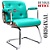 Cadeira Design Office Eames Signature Interlocutor Cromada- Capa em Madeira - Verde Água - Imagem 3