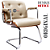 Cadeira Design Office Eames Signature Interlocutor Cromada- Capa em Madeira - Bege - Imagem 3