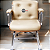 Cadeira Design Office Eames Signature Interlocutor Cromada- Capa em Madeira - Bege - Imagem 2