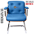 Cadeira Design Office Eames Signature Interlocutor Cromada- Capa em Madeira - Azul Bebê - Imagem 5