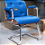 Cadeira Design Office Eames Signature Interlocutor Cromada- Capa em Madeira - Azul Bebê - Imagem 1