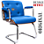 Cadeira Design Office Eames Signature Interlocutor Cromada- Capa em Madeira - Azul Bebê - Imagem 3
