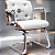 Cadeira Design Office Eames Signature Interlocutor Cromada- Capa em Madeira - Branco - Imagem 1