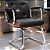 Cadeira Design Office Eames Signature Interlocutor Cromada- Capa em Madeira - Marrom Café - Imagem 1